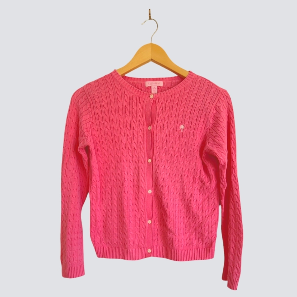 Lilly Pulitzer Pink Cardigan Girls Size 12 - 14